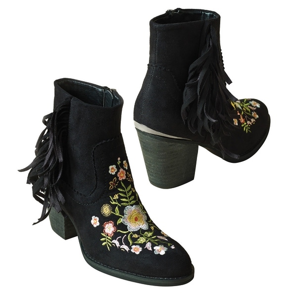 embroidered boots