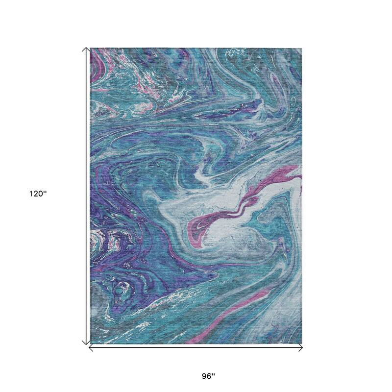 HomeRoots Abstract Transitional Rectangle Outdoor Rug