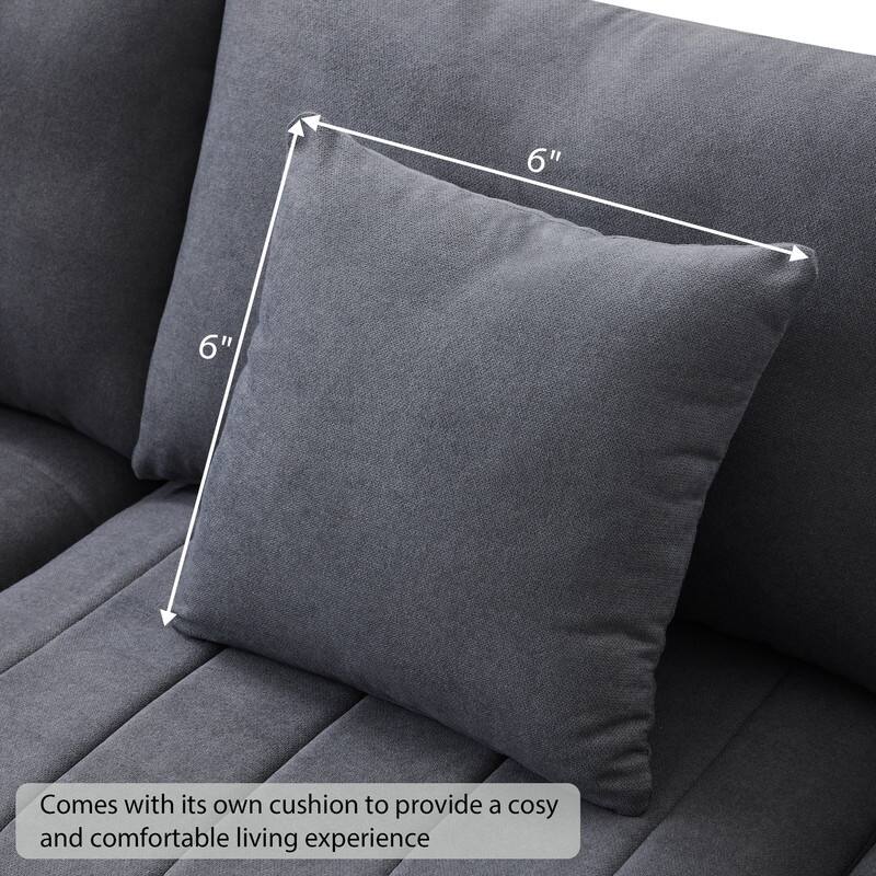 89x79" Modern Sectional Sofa with Convertible Ottoman,Living Room Couches L Shape Sofa with 2 Pillows