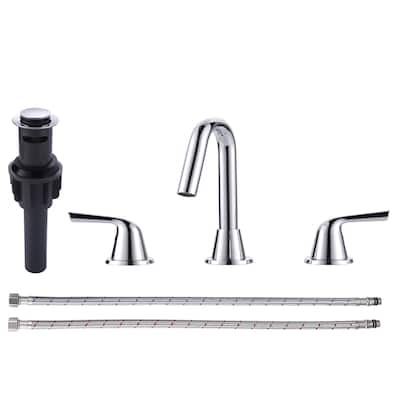 WOWOW 8 in. Widespread Double Handle Bathroom Faucet