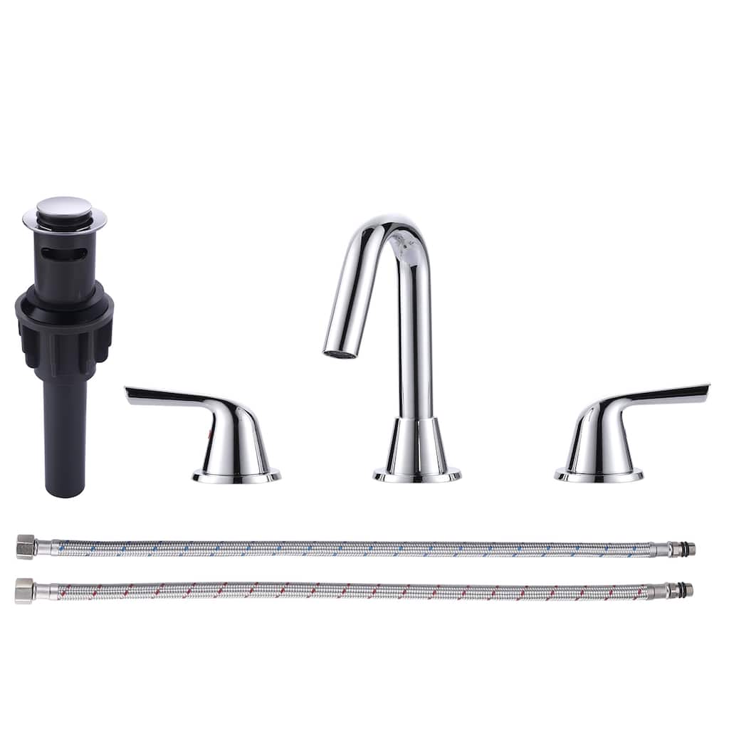 WOWOW 8 in. Widespread Double Handle Bathroom Faucet