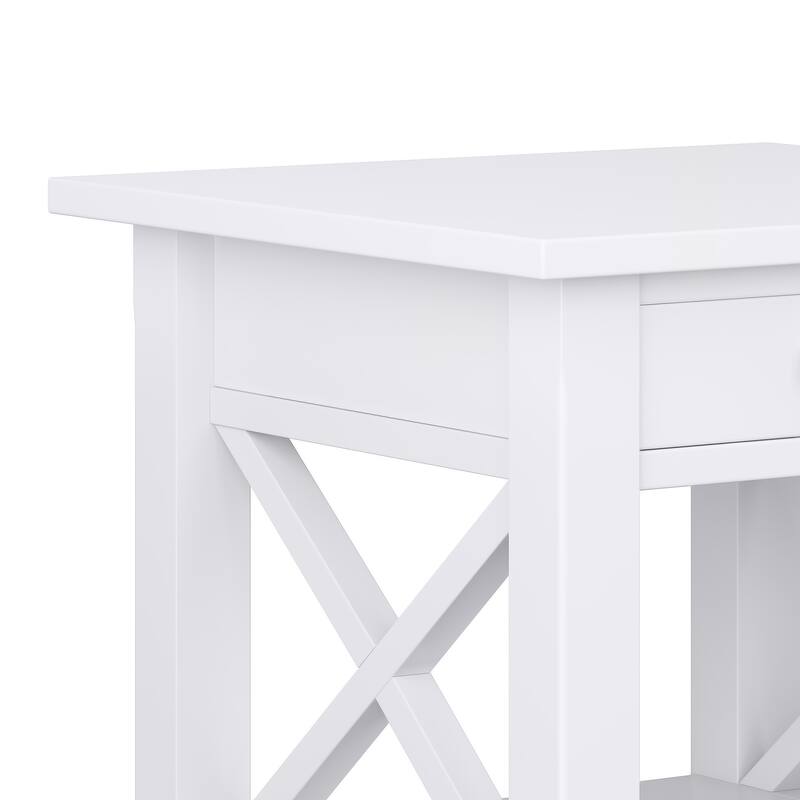 WYNDENHALL Waterloo SOLID WOOD 21 inch Wide Square Contemporary End Side Table - 21 inch Wide