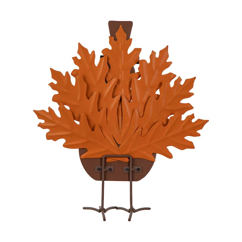 Glitzhome Thanksgiving Wooden Turkey Wall Hanging or Table Decor