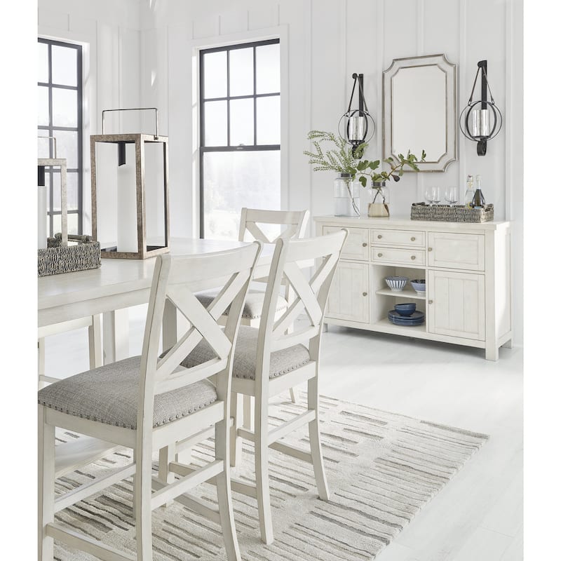 Signature Design by Ashley Robbinsdale Antique White Dining Server - 56"W x 18"D x 36.13"H