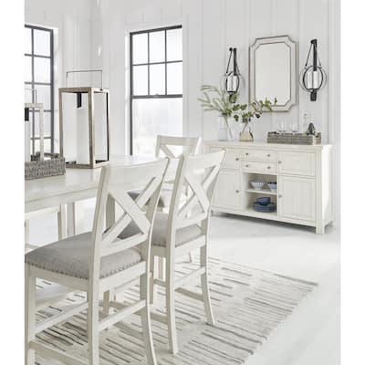Signature Design by Ashley Robbinsdale Antique White Dining Server - 56"W x 18"D x 36.13"H