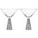 preview thumbnail 1 of 5, American Atelier Daphne Martini Glasses Set of 2 - 9 oz. Silver