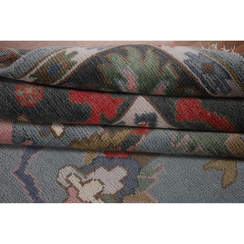 Transitional Oushak Oriental Area Rug Handmade Wool Carpet - 7'11"x 9'11"