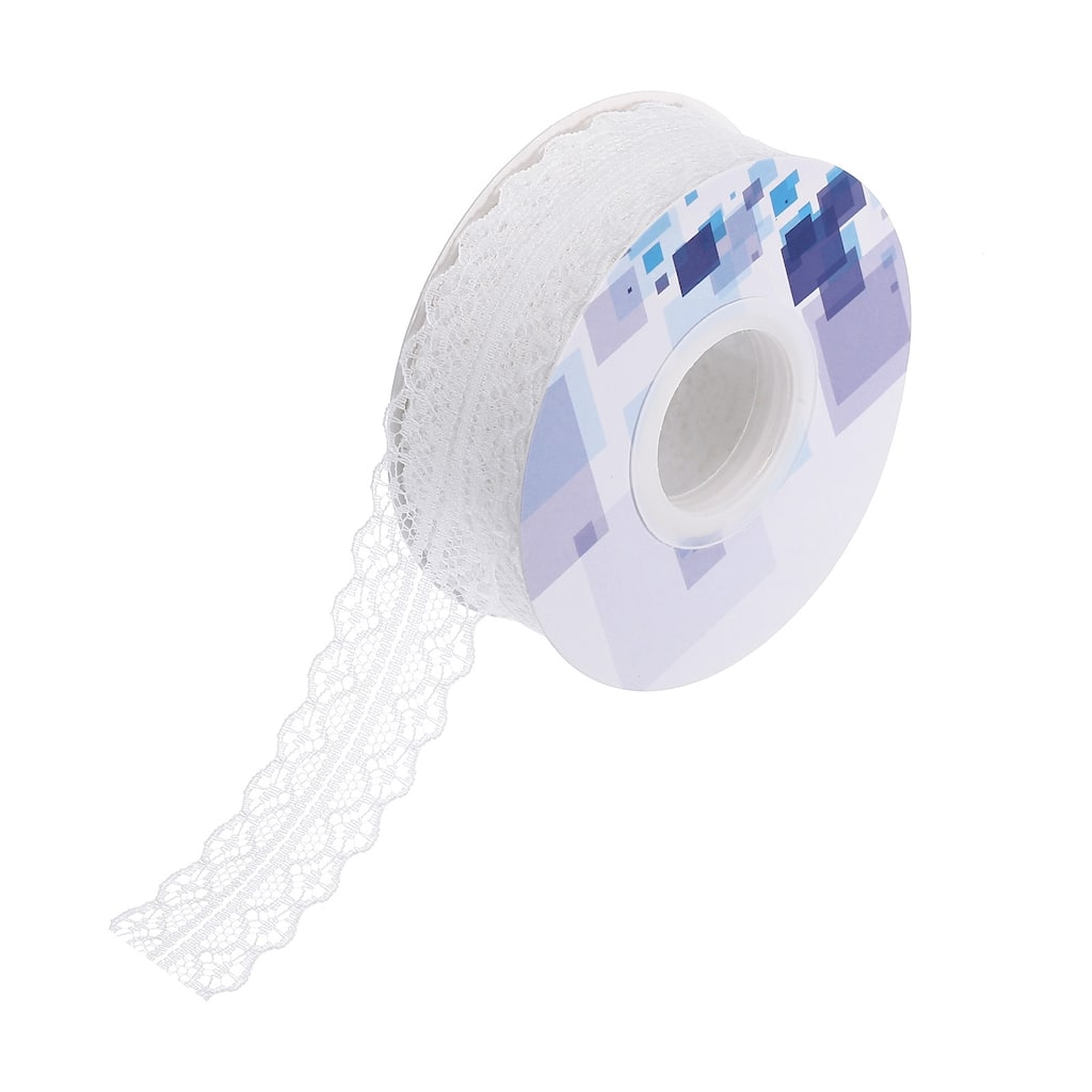 1.2 Inch Wide 25 Yard Lace Ribbon Floral Pattern Lace Trim Ribbon