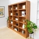 preview thumbnail 19 of 17, Concepts in Wood Triple Wide Wood Bookcase, 15 Shelf, 72 inch Tall