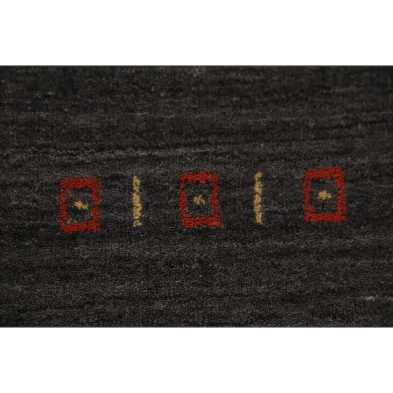 Gabbeh Oriental Area Rug Hand-Knotted Wool Carpet - 8'4"x 9'10"
