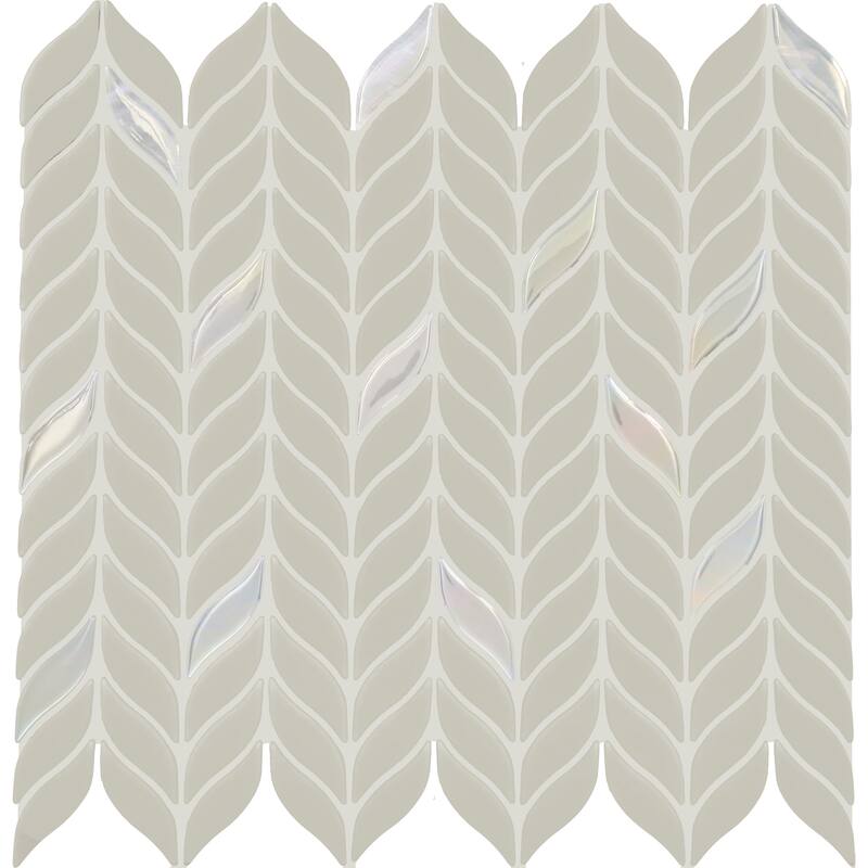 Daltile Starcastle 2" Leaf Glass Wall and Floor Mosaic (15 PC Per Carton) (14.70 SQFT Per Carton) - Comet