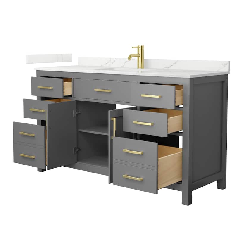 Wyndham Collection WCG2424-60S-QTZ-UNSMXX Beckett 60" Free Standing