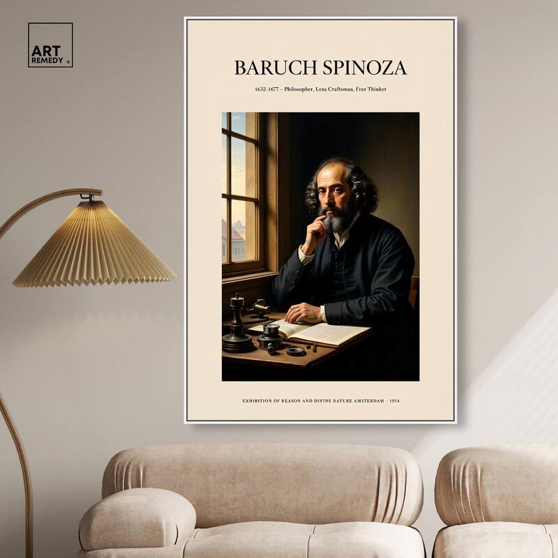 Philosopher Spinoza Canvas by Art Remedy