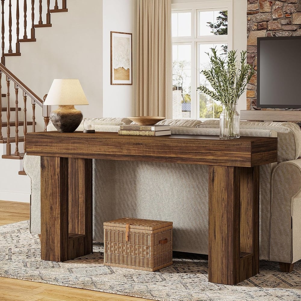 Wooden Console Table, Sofa Table for Behind Couch, Entryway, Hallway Living Room