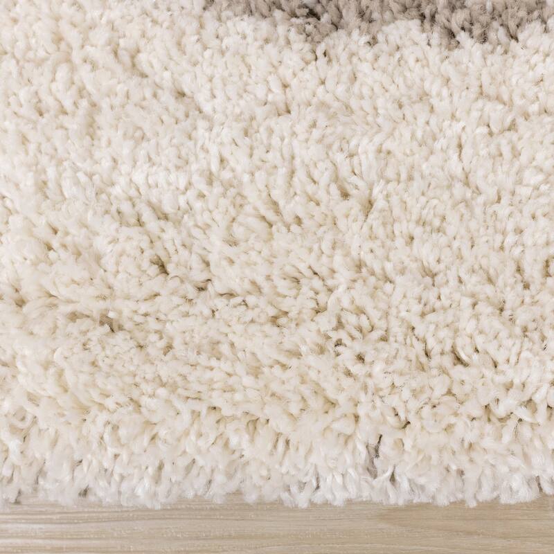 Bella Collection - Bohemian Rainbow Design Cozy Shag Rug