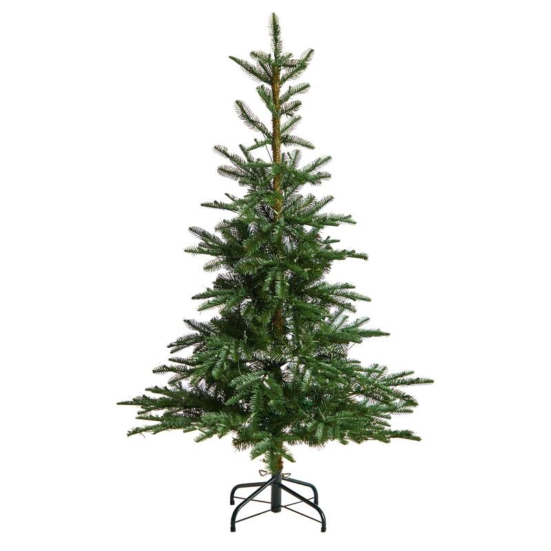 5ft. Layered Spruce Artificial Christmas Tree with 200 Clear Lights & 385 Branches - Classic Holiday X-Mas Glow