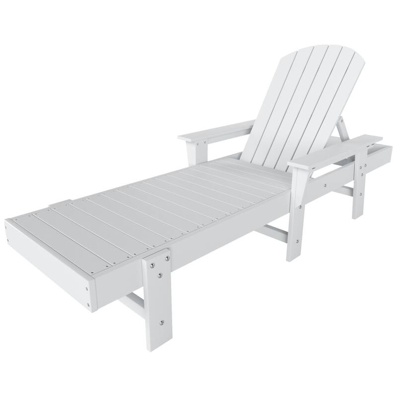 Polytrends Altura Poly Eco-Friendly All Weather Reclining Chaise Lounge with Arms