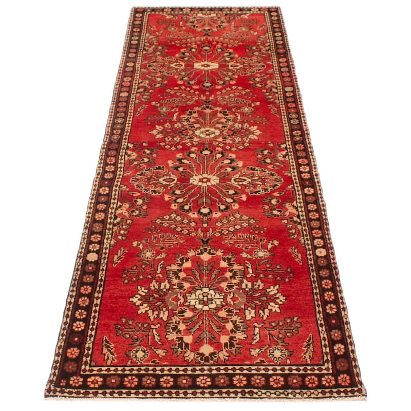 ECARPETGALLERY Hand-knotted Andelz Red Wool Rug - 3'7 x 11'11