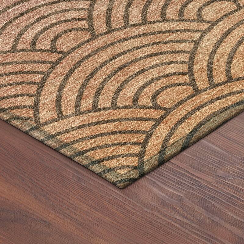 Machine Washable Indoor/ Outdoor Contemporary Poppy Chantille Rug