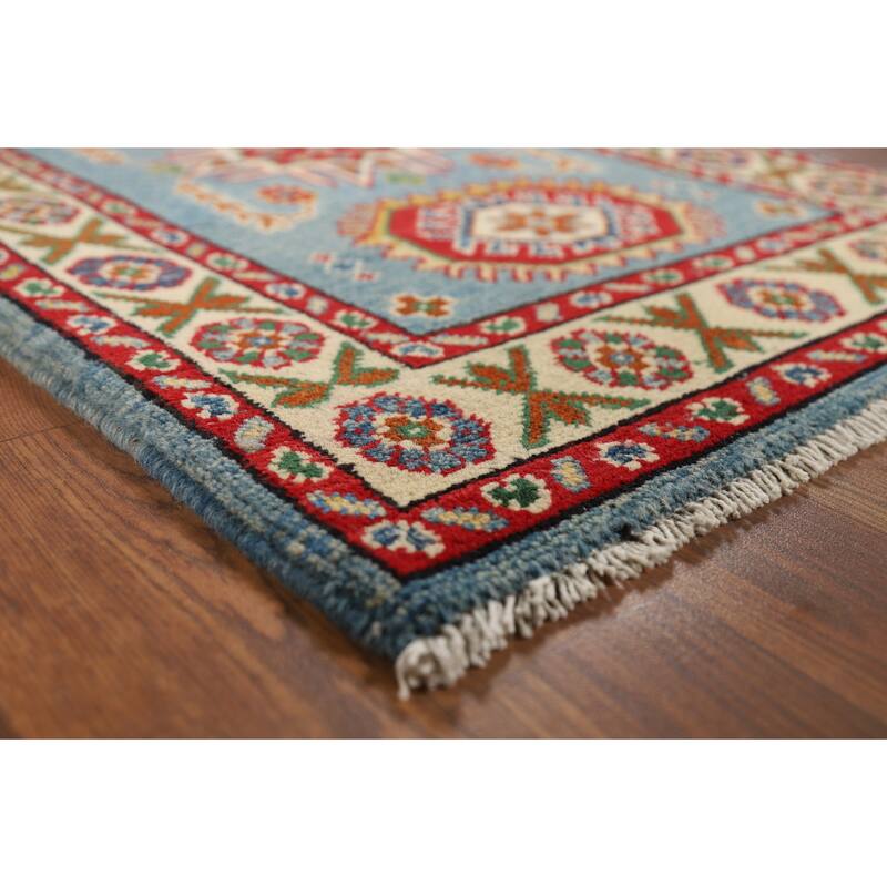 Blue Kazak Accent Rug Handmade Wool Carpet - 2'1" x 3'1"