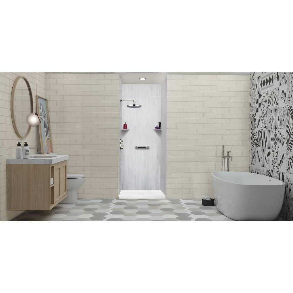 Transolid LWKX36368412 Lusso 96" H x 36" W x 36" D Three Wall Alcove