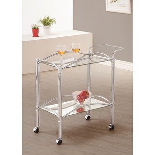 Olivia Chrome Serving Cart