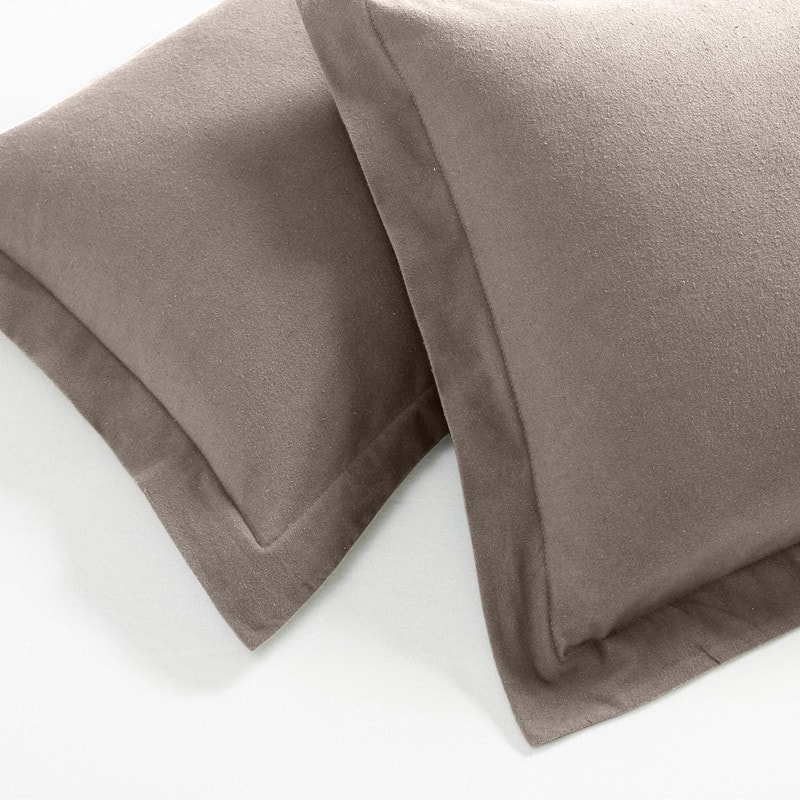 Superior Classic Solid Flannel Cotton Duvet Cover Set