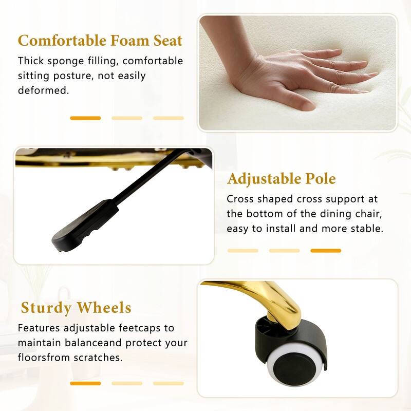 Velvet Bubble Chain Accent Chair with Gold Casters - Modern Sculptural Seating for Living Room & Office