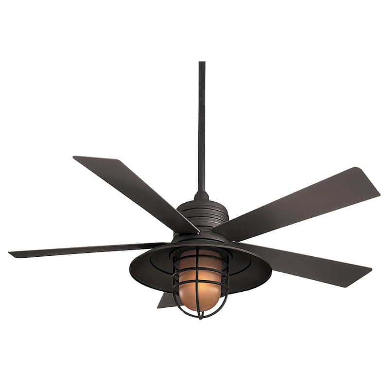Minka Aire Rainman 5 Blade 54 Inch Ceiling Fan With LED Light Kit - Oil Rubbed Bronze