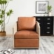 preview thumbnail 122 of 165, KINWELL 31"W Oak Frame Upholstered Swivel Barrel Armchair