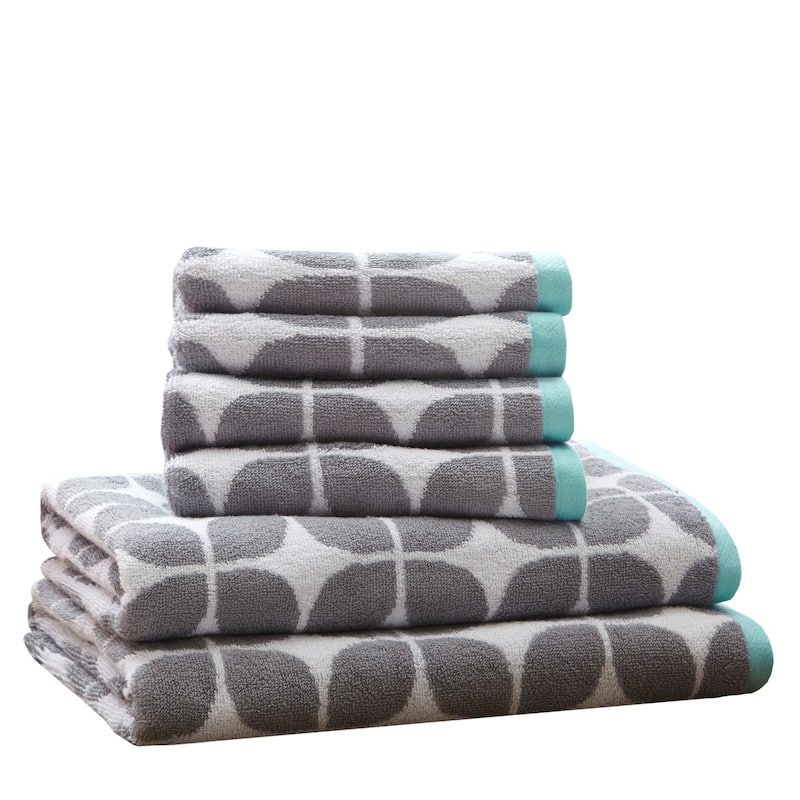 Intelligent Design Lita Cotton Jacquard Bath Towel 6 Piece Set