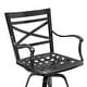 preview thumbnail 9 of 77, Outdoor Patio Bar Stools Aluminum Swivel Bar Chair with Sunbrella Cushion - 21.7 in W x 16.5 in D x 46 in H