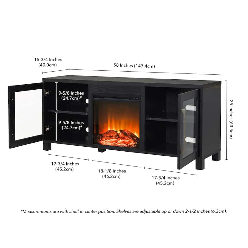 Quincy TV Stand with Fireplace Insert
