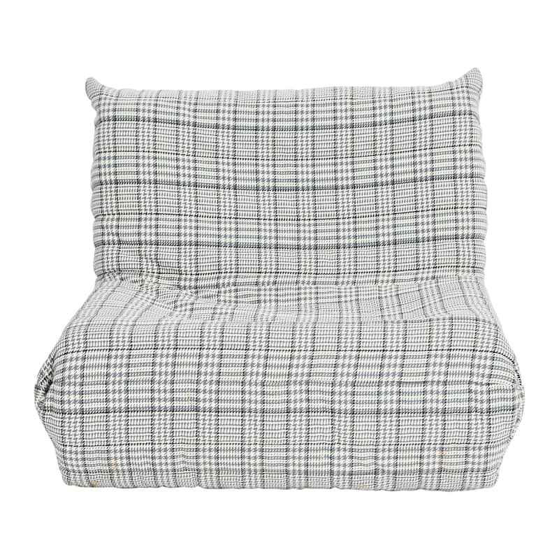 Premium Up-Cycled Memory Foam Chair, Ergonomic Design with Quilted Removable Cover, 70's Bean Bag Chair Alternative
