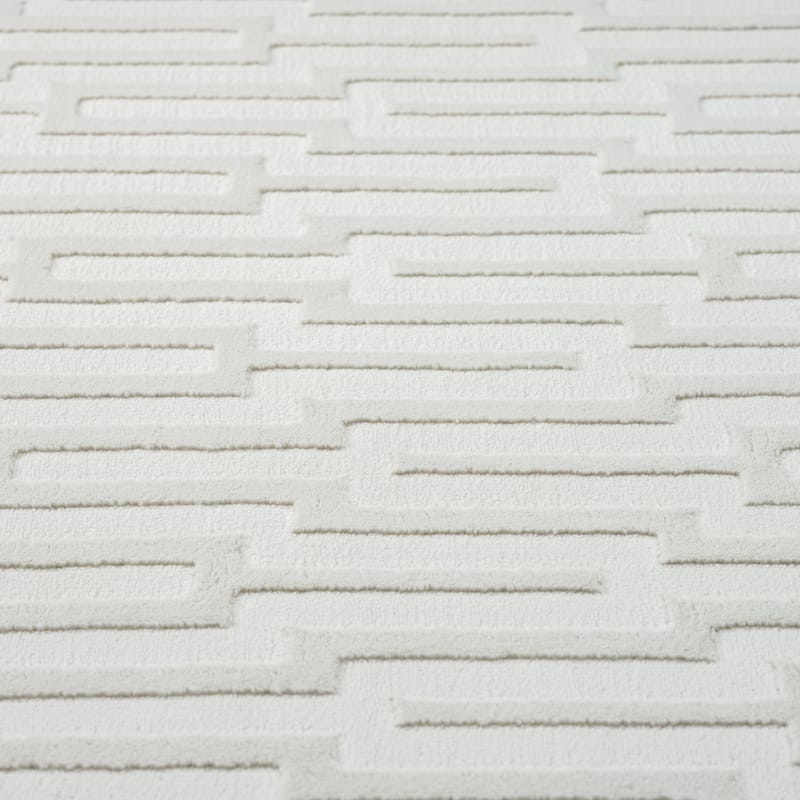 Abani Neutral NTL120A Cream Seamless Geometric Pattern Area Rug