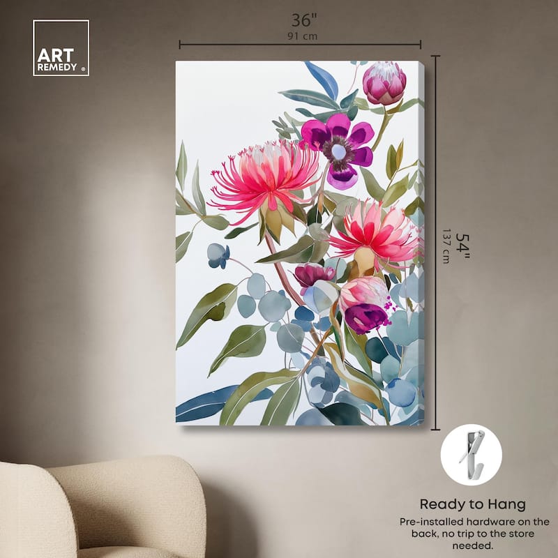 Watery Petals II Canvas by Art Remedy, Gallery Wrapped