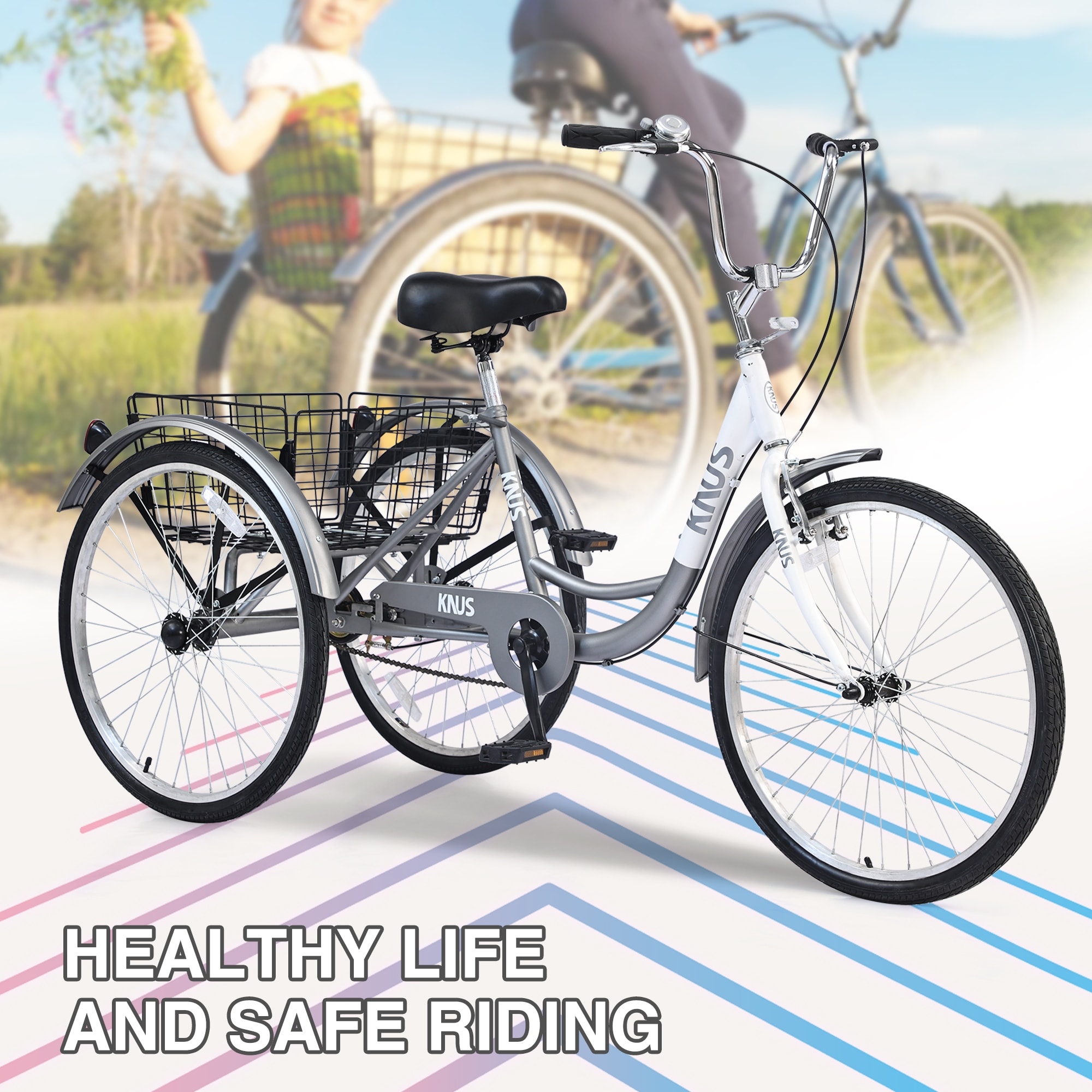 Three wheel bicycle for top adults