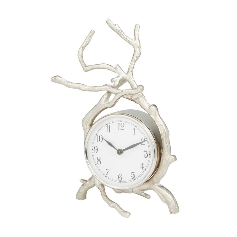 Aluminum Contemporary Clock - 8 x 4 x 13