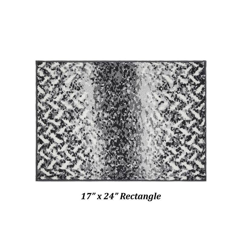 Better Trends 100% Micro Polyester Knitted Bathroom Rugs - Casablanca Collection with Chevron Pattern, Machine Washable Bath Mat
