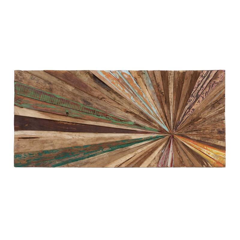 Brown Teak Rustic Wall Decor Abstract