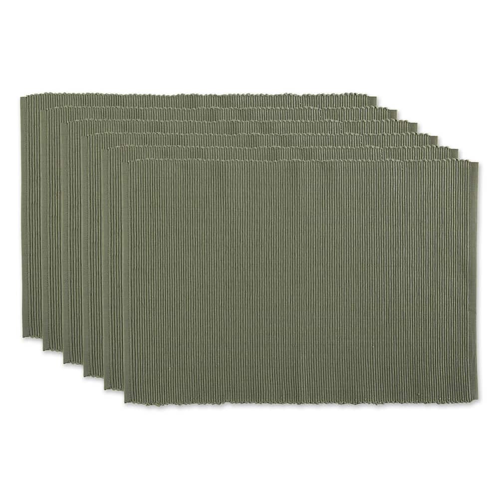 DII Barn Red Ribbed Placemat Set/6