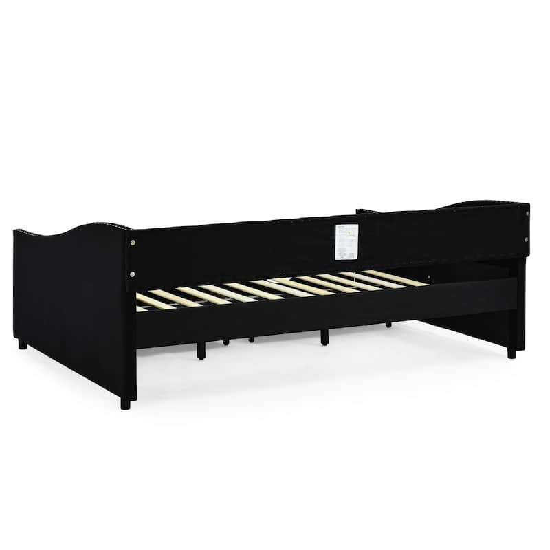 Full Size Daybed with Drawers Upholstered Tufted Sofa Bed