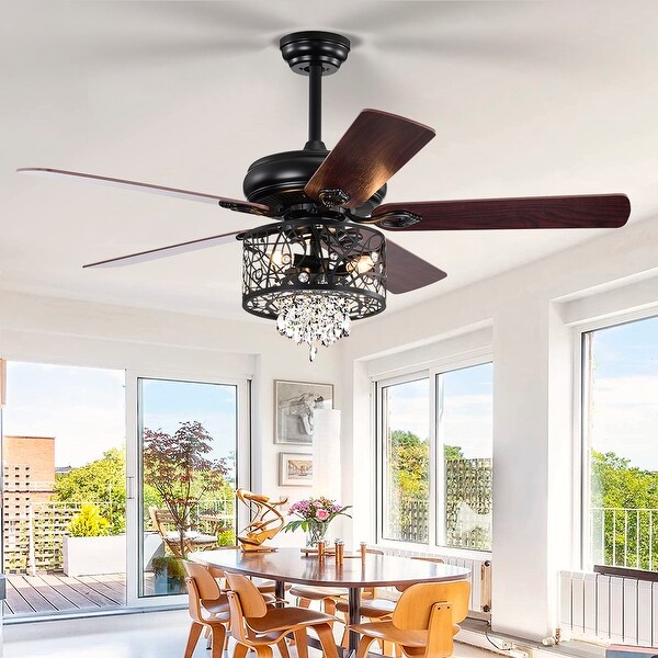 Ceiling Fans with Lights Remote Control Black Chandelier Ceiling