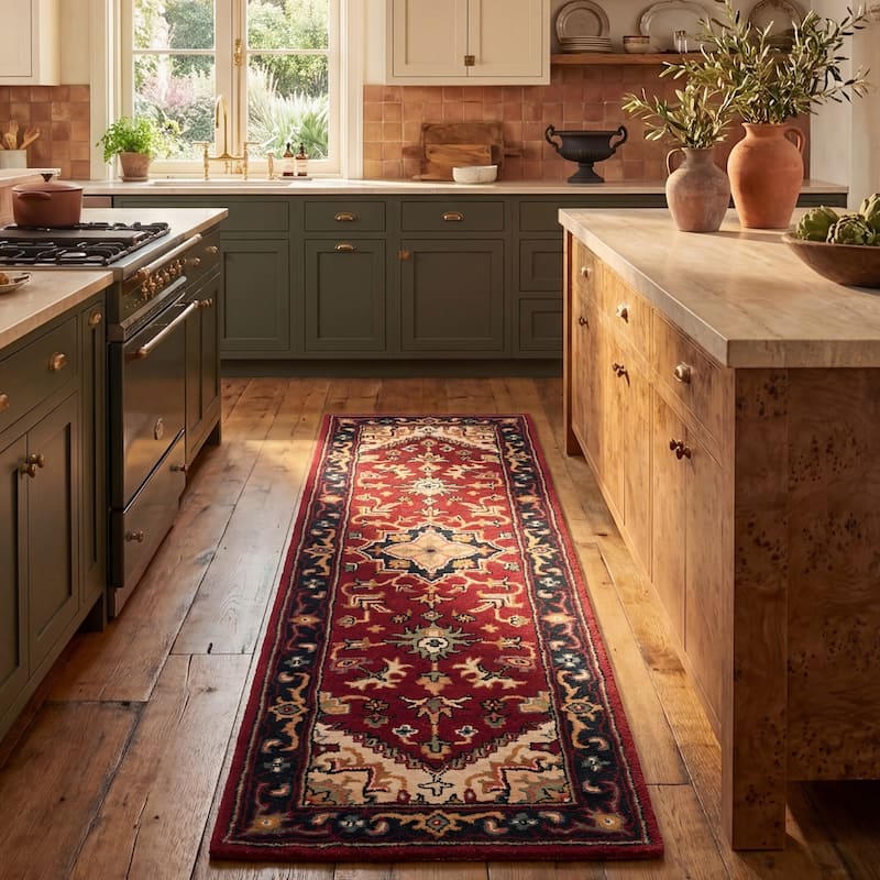 SAFAVIEH Handmade Heritage Carrol Traditional Oriental Wool Rug