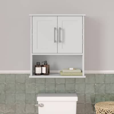 Wall-Mounted Medicine Cabinet Bathroom Storage Organizer with Shelves