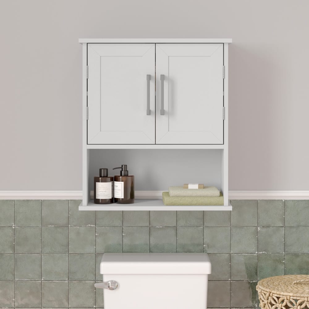 Wall-Mounted Medicine Cabinet Bathroom Storage Organizer with Shelves