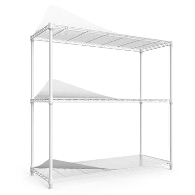 3 Tier NSF Certified Wire Shelving Unit with Adjustable Height & 1050 LBS Load Capacity