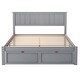 preview thumbnail 18 of 16, Full Size Platform Bed with Under-bed Drawers