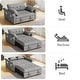 preview thumbnail 16 of 15, Moasis Sleeper Sofa Bed 3-in-1 Convertible Couch with Pullout Bed, Reclining Backrest, Storage Pockets - 50"L x 37.6"W x 31.5"H