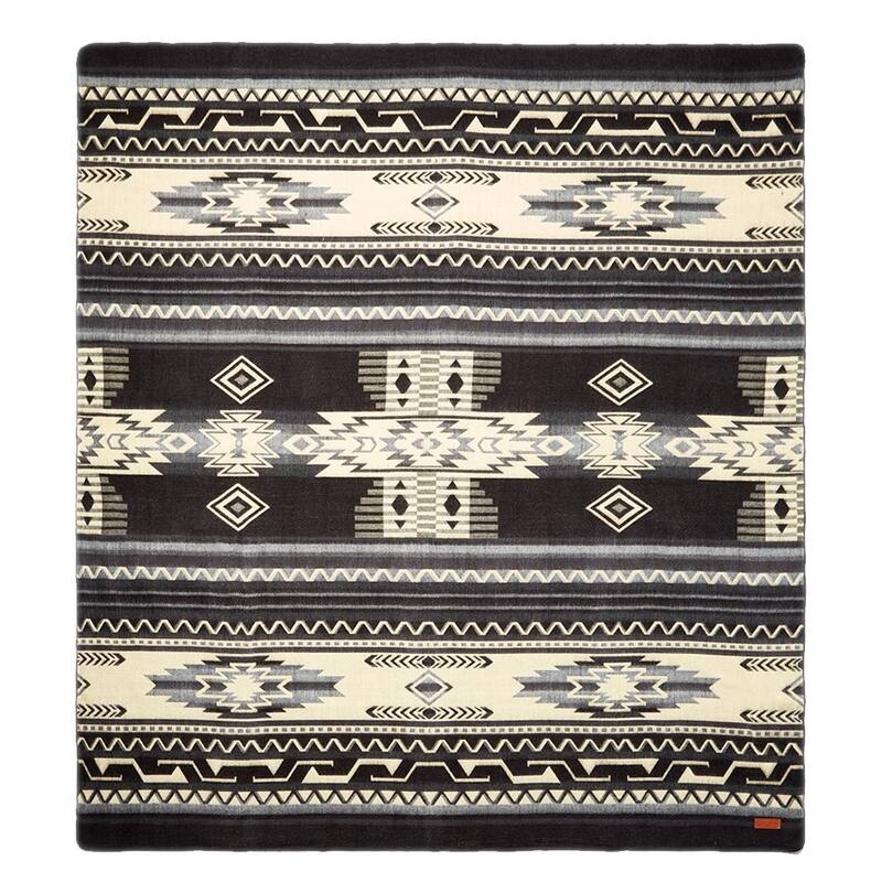 HomeRoots Ultra Soft Dark Gray Southwest Handmade Blanket